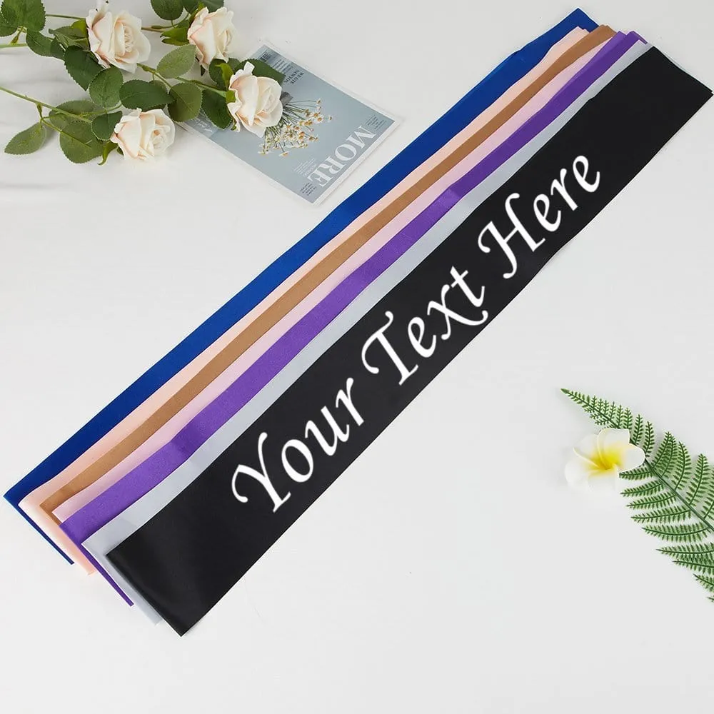 Custom Your Text Future Mrs Sash Bachelorette Party Party Sash Bridesmaid Sash Anniversary Sash