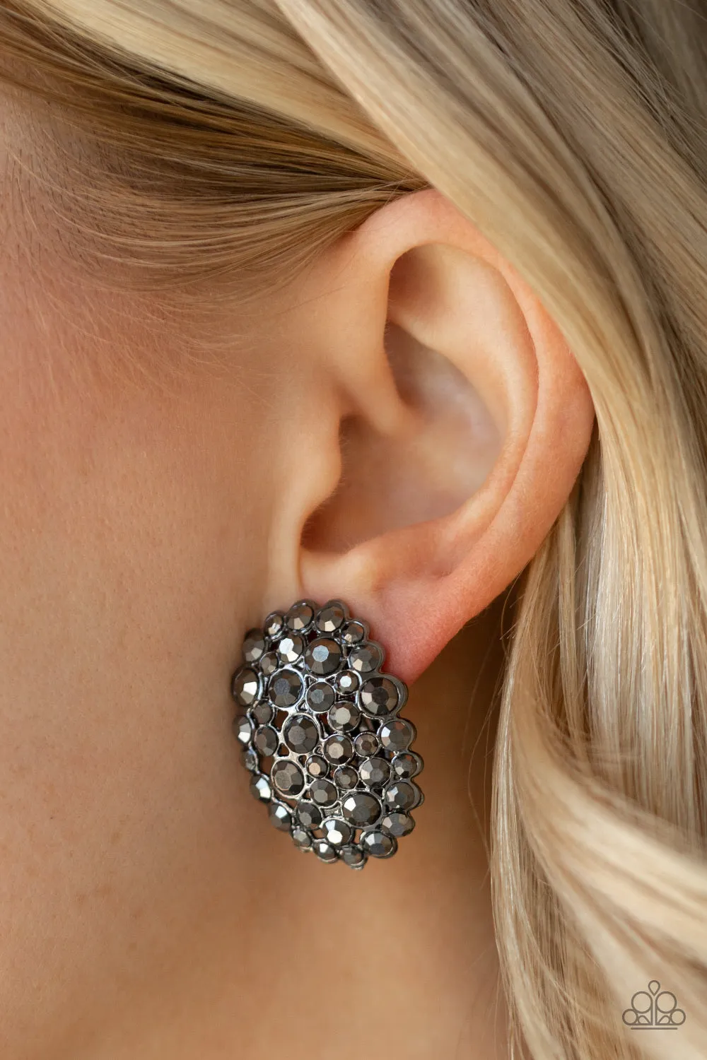 Daring Dazzle - Black Earrings