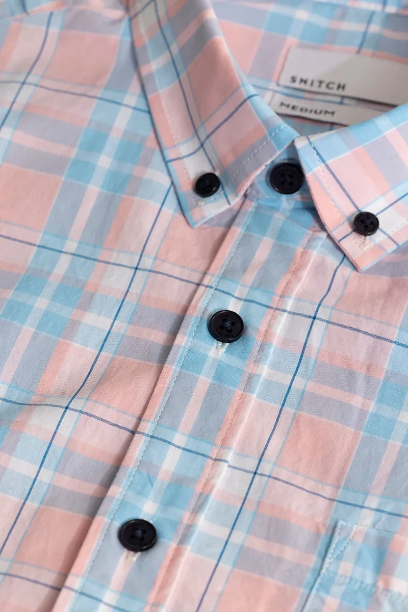 Distinctive Grids Pink Shirt