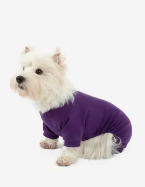 Dogs Solid Color Dark Purple Pajamas