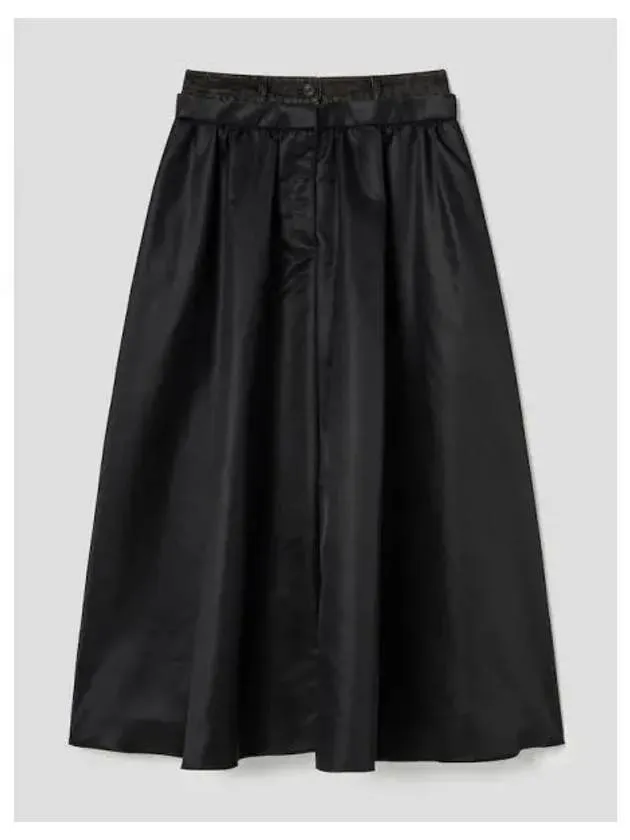 Double waist MA 1 skirt black domestic product