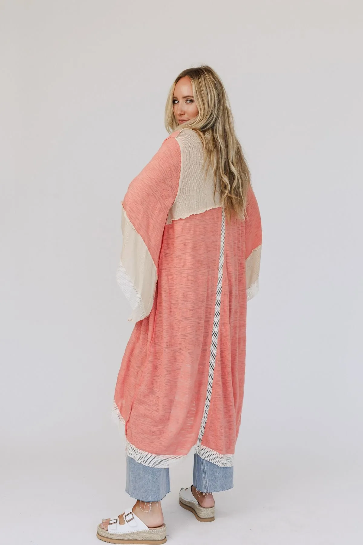 Dream Vacation Kimono - Coral