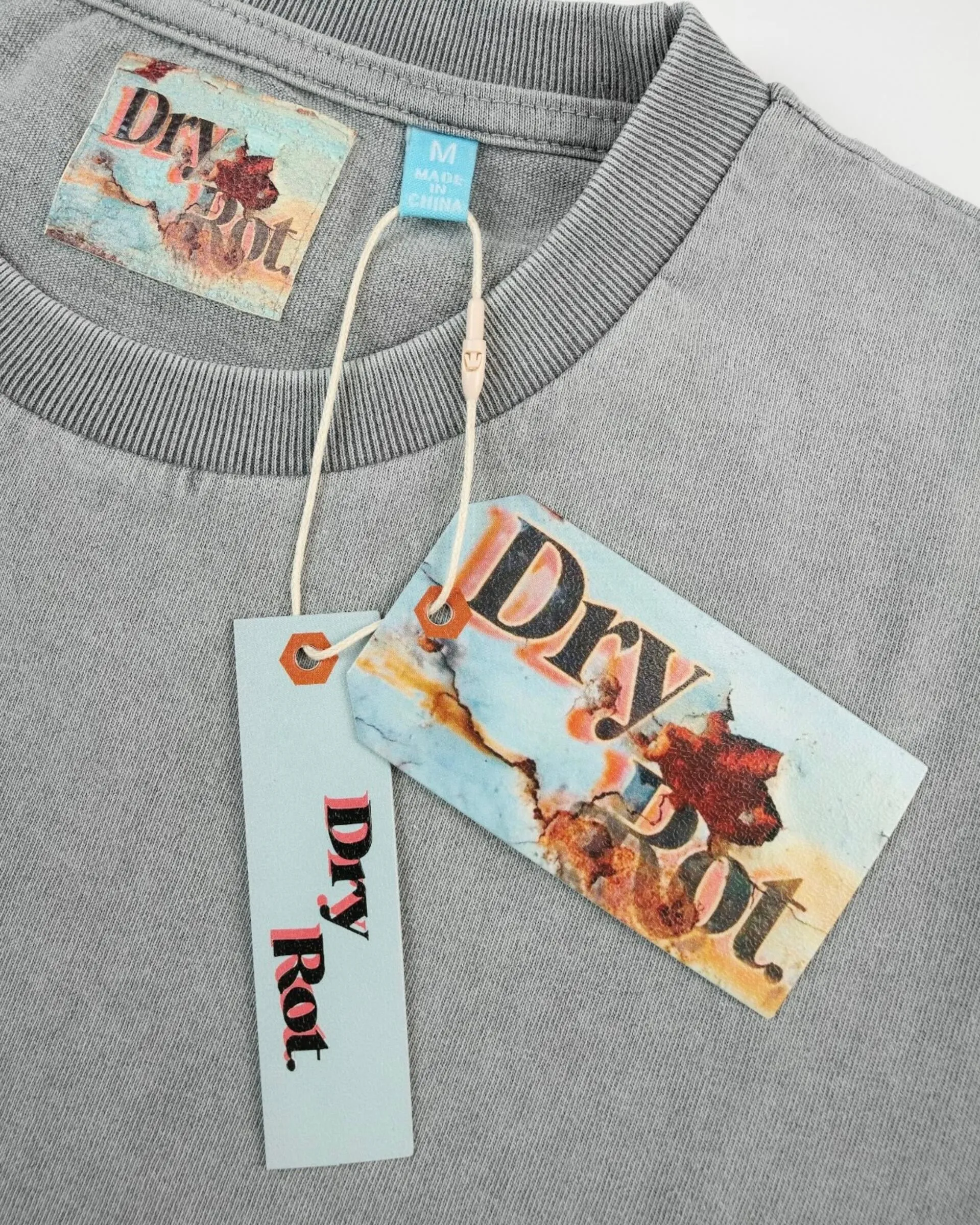 DRY ROT CLASSIC VINTAGE TEE LIGHT GREY