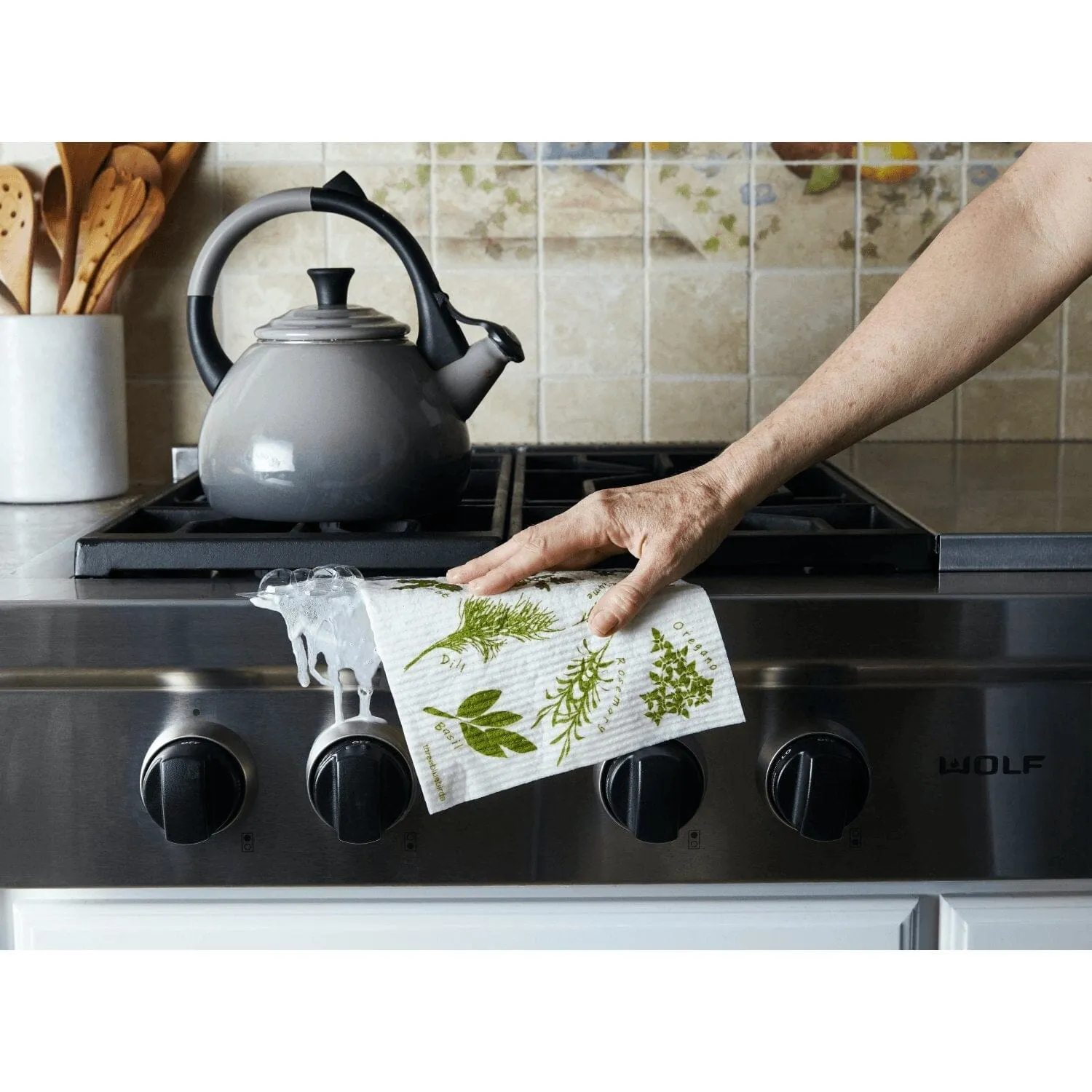 Eco-friendly Swedish Dishcloth - Herbs