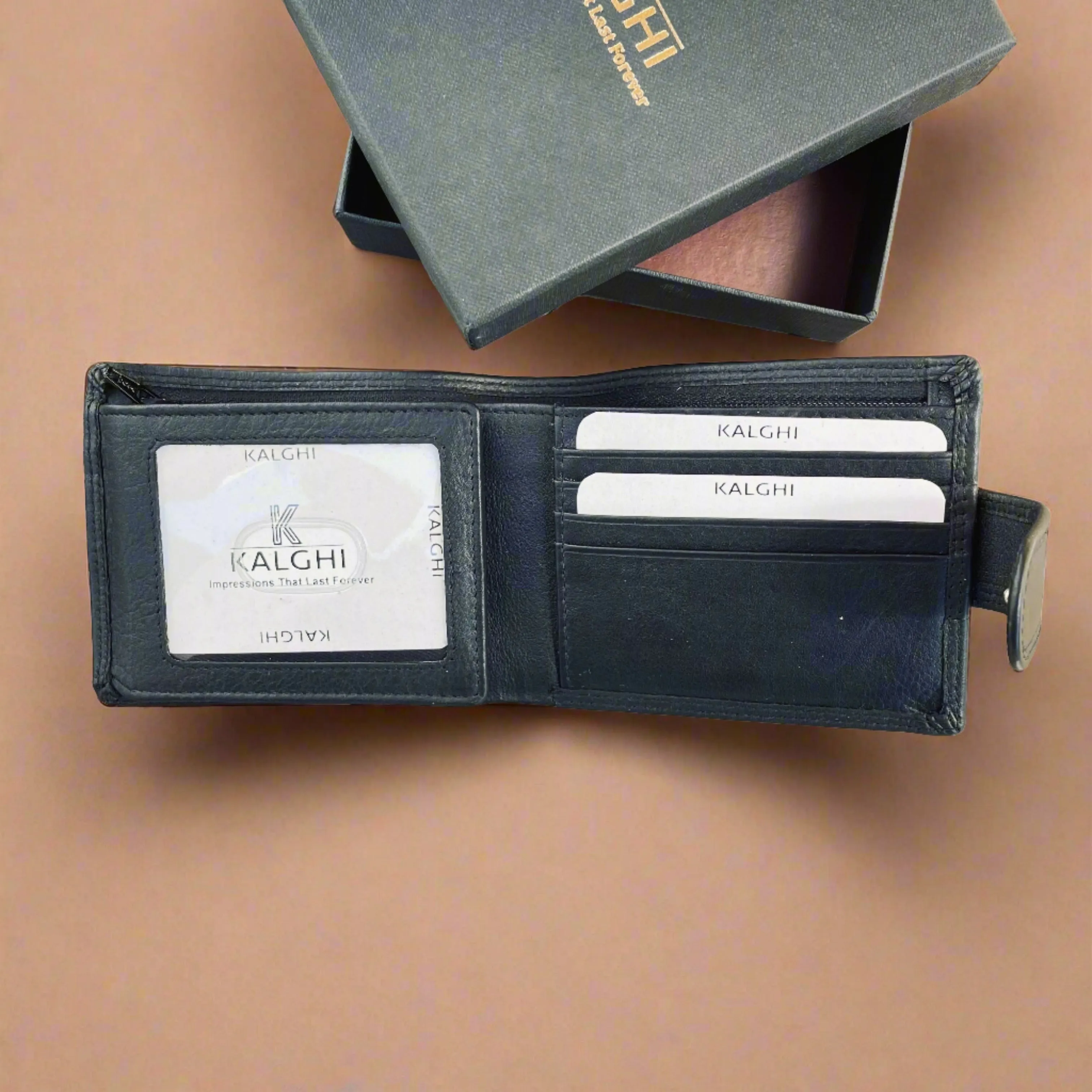 Eddie Men's Black Leather Wallet - KALGHI