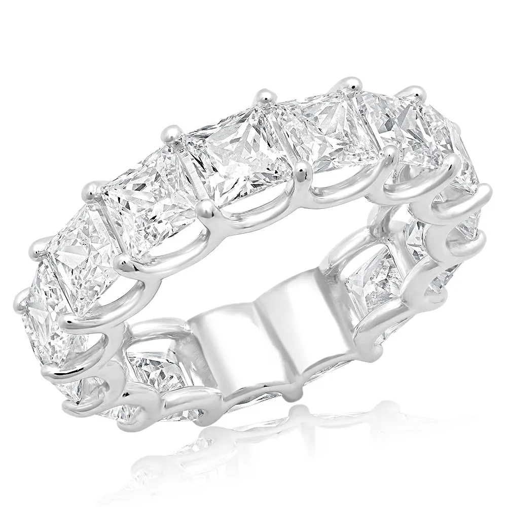 EMBER 8 Carat Princess Cut Diamond Eternity Band in Platinum 50 pointer By Mike Nekta SIZE 4-9