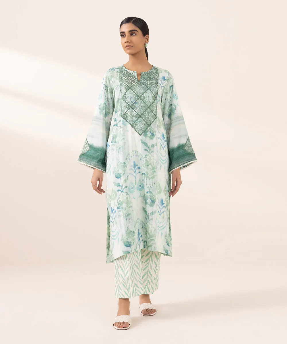 Embroidered Arabic Lawn Shirt