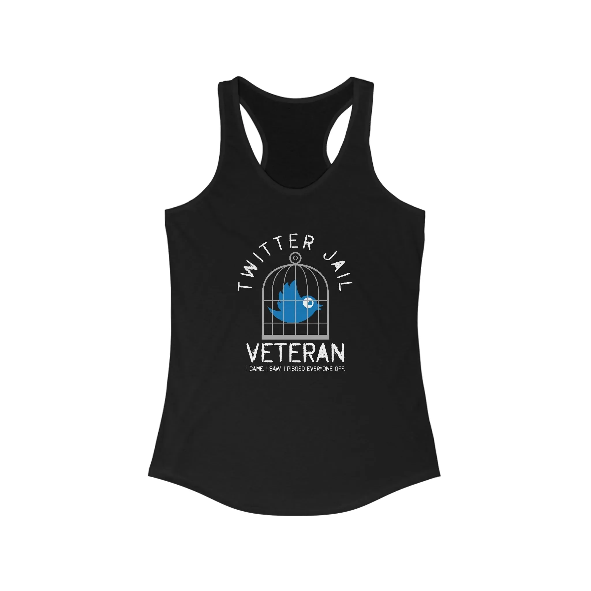 Escaped the Twitter Cage: Veteran Edition Racerback Tank