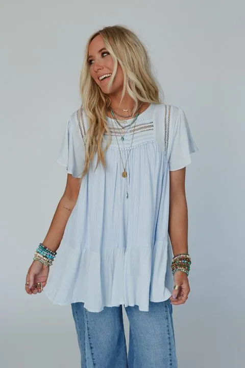 Everyday Sunshine Tunic Top - Blue