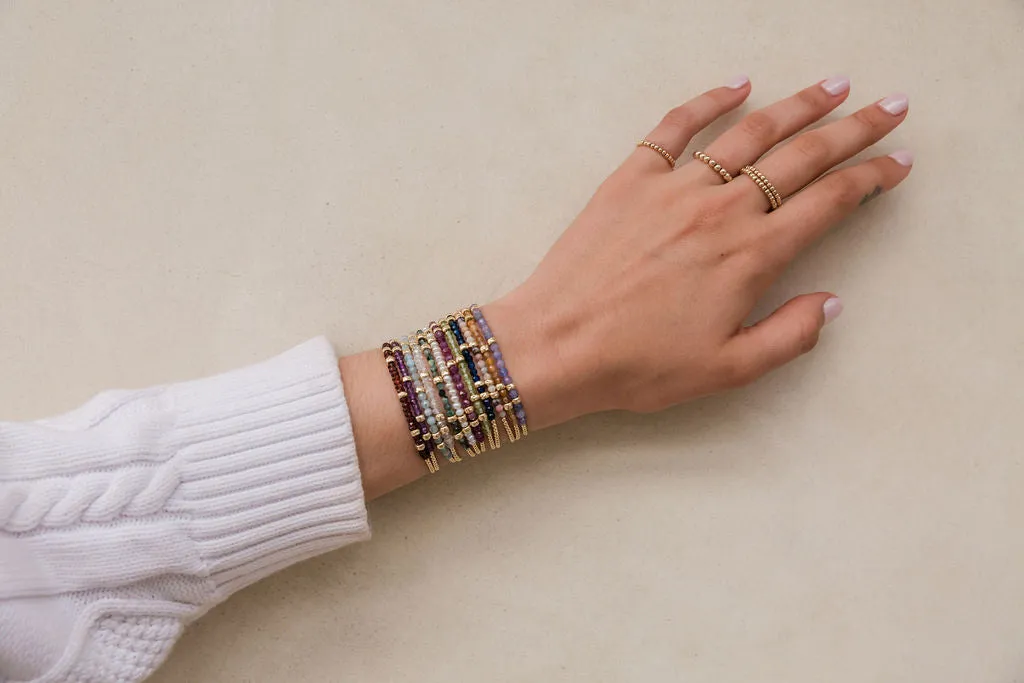 February Amethyst and Rondelle Bracelet