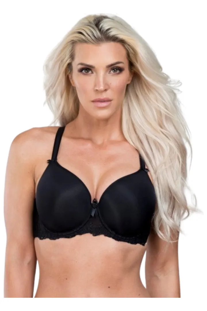 Fit Fully Yours Elise Moulded T-Shirt Underwire Bra - Style B1812-BK