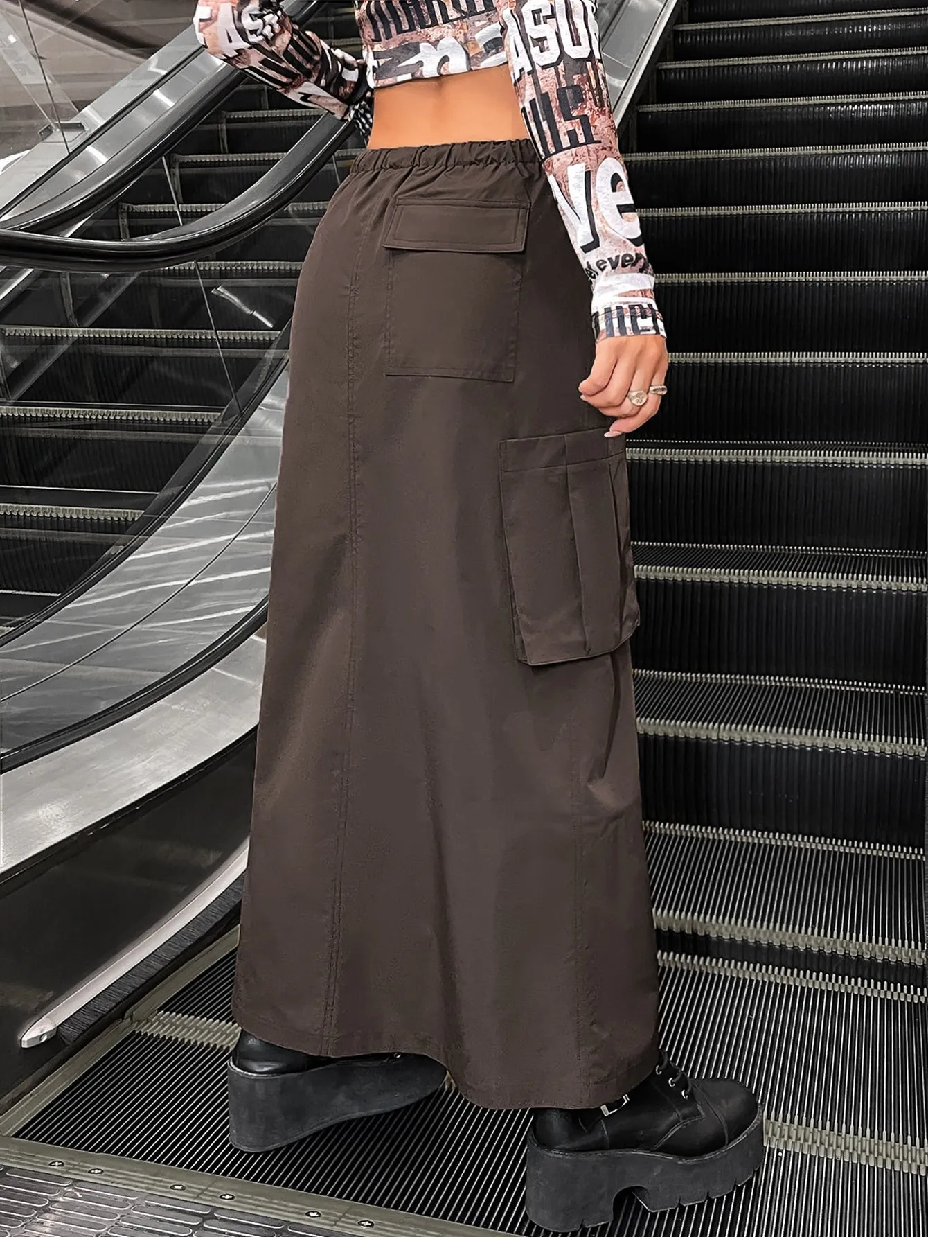 Flap Pocket Cargo Parachute Skirt