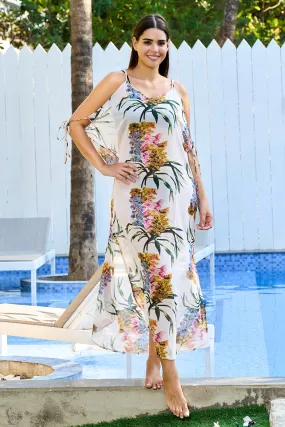 Floral beach cover up