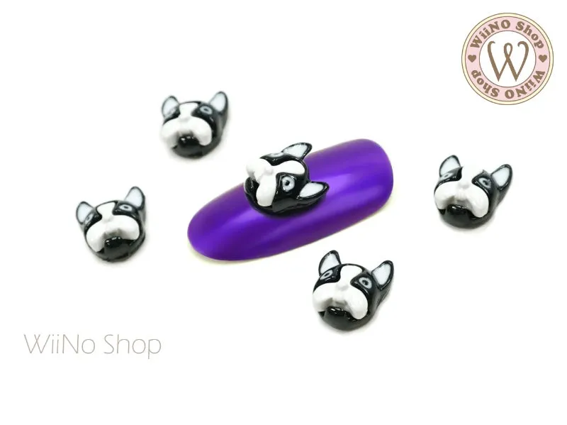 French Bulldog Nail Metal Charm - 2 pcs