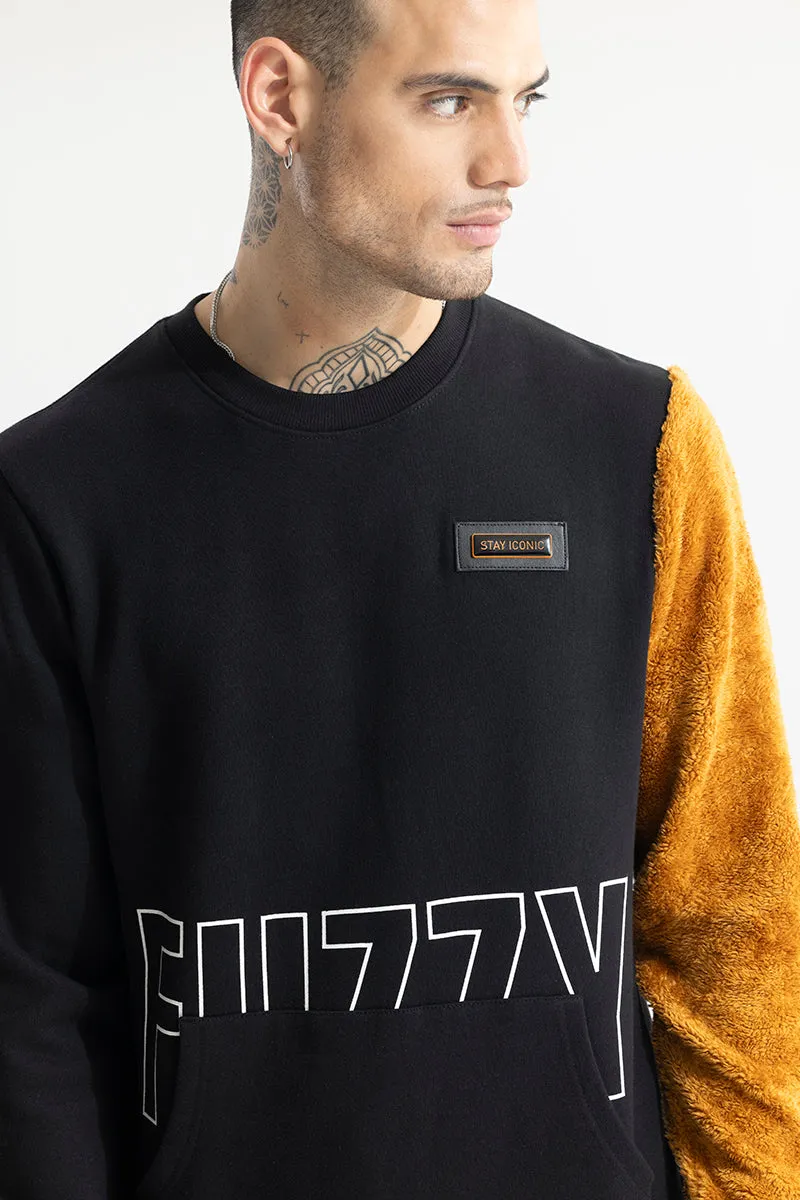 Fuzzy Black Sweatshirt