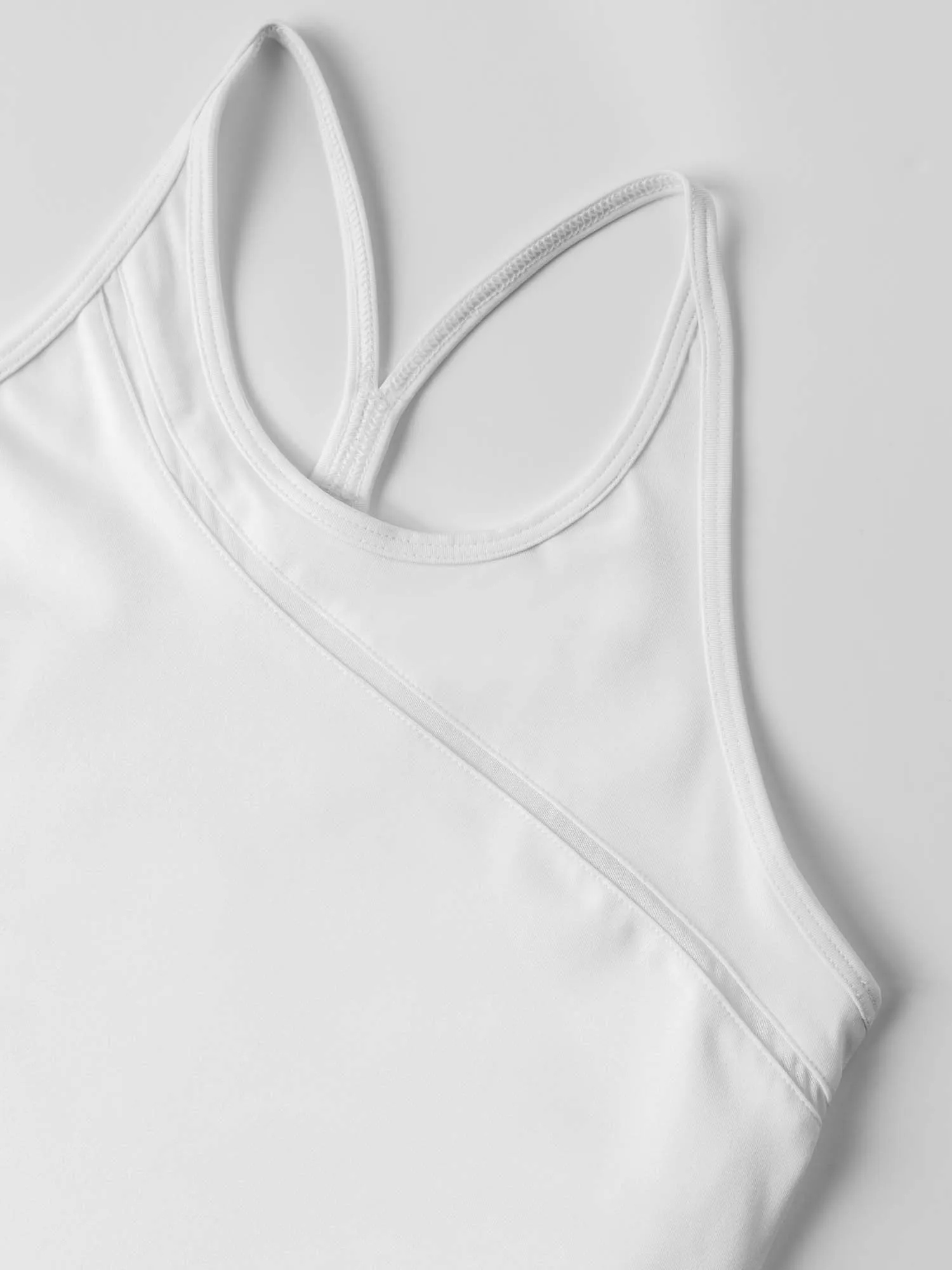 Girls Strappy Tank - White