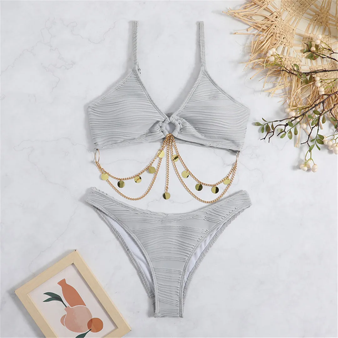 Glamour-Bikini-Set mit Kettengliedern 