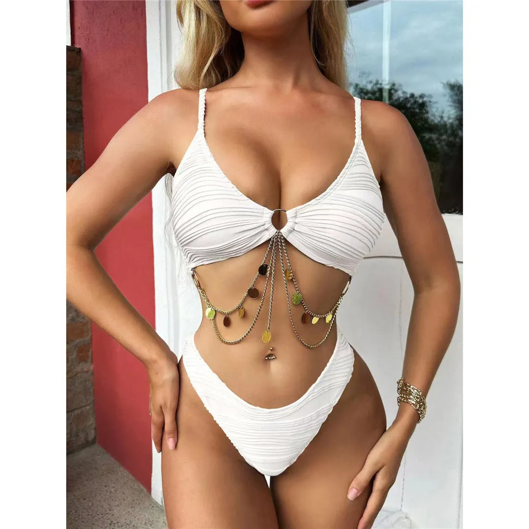 Glamour-Bikini-Set mit Kettengliedern 