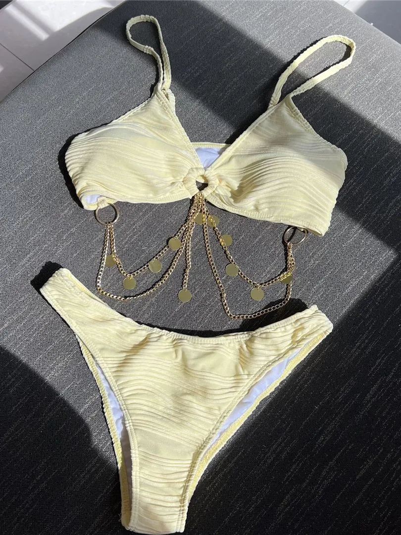 Glamour-Bikini-Set mit Kettengliedern 