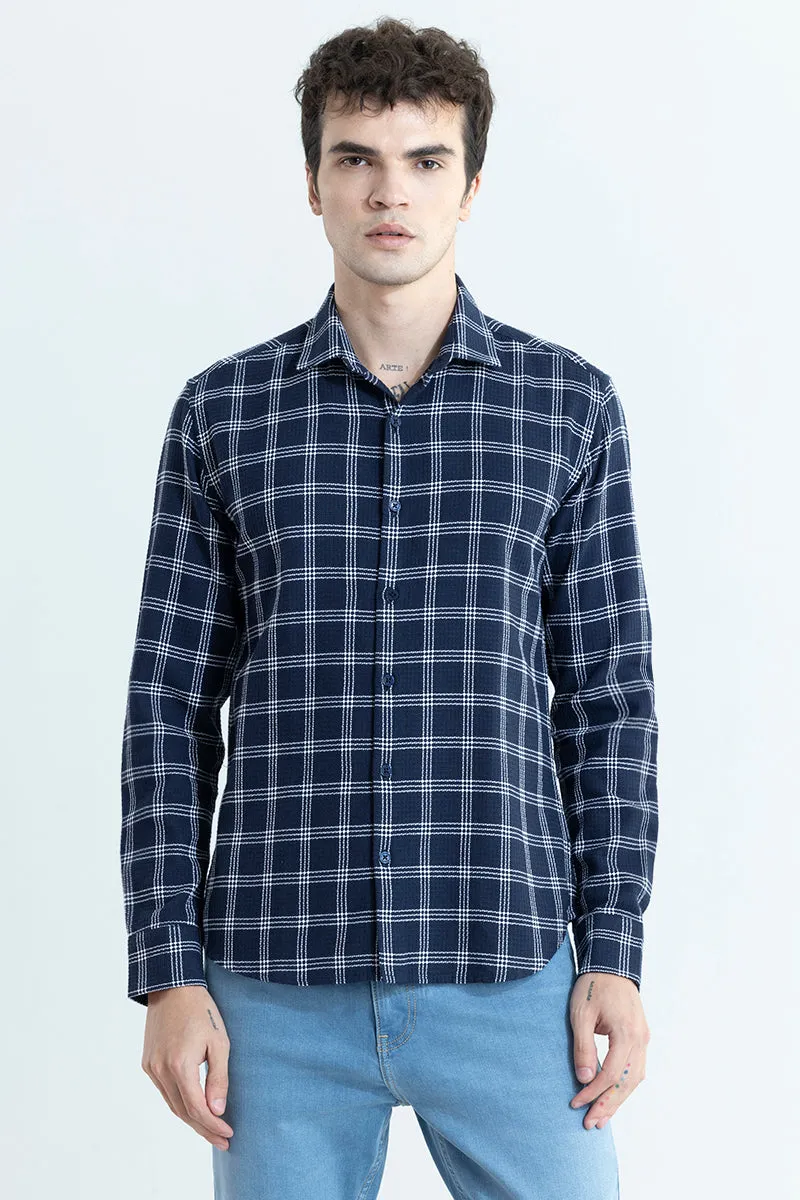 Gridon Navy Checks Shirt