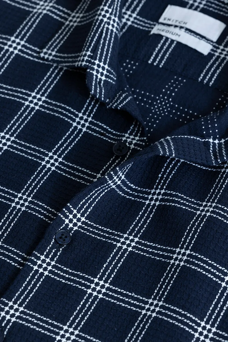 Gridon Navy Checks Shirt