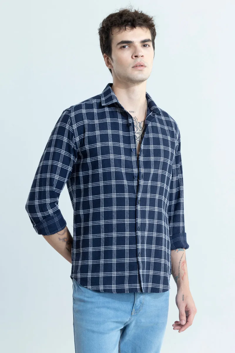 Gridon Navy Checks Shirt