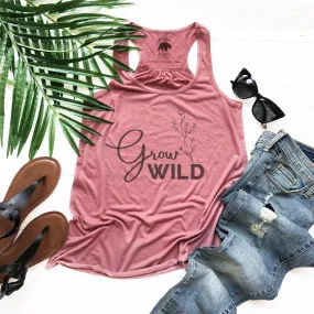 Grow Wild flowy racerback tank tops