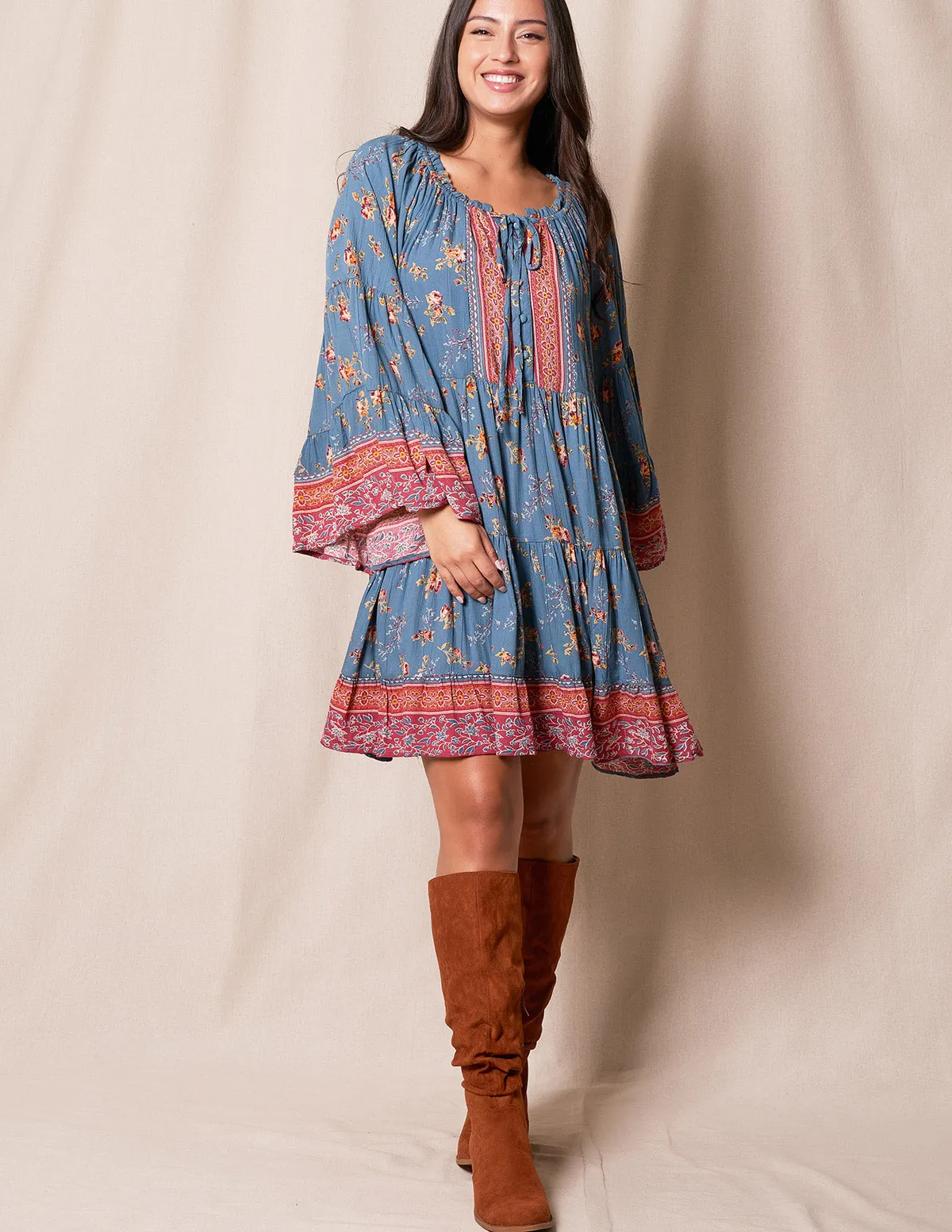 Hailee Bell Sleeve Tunic Dress