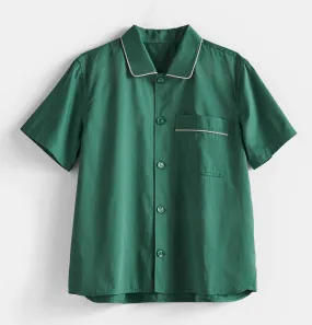 HAY Outline Pyjama S/S Shirt in Emerald Green