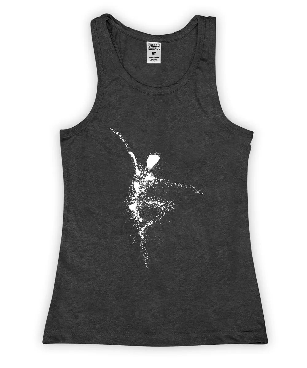 Heather Charcoal Dancer Silhouette Racerback Tank