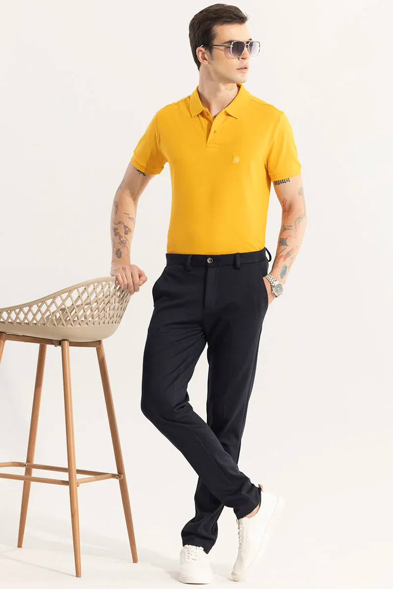 Incise Logo Yellow Polo T-Shirt