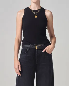 ISABEL RIB TANK / BLACK