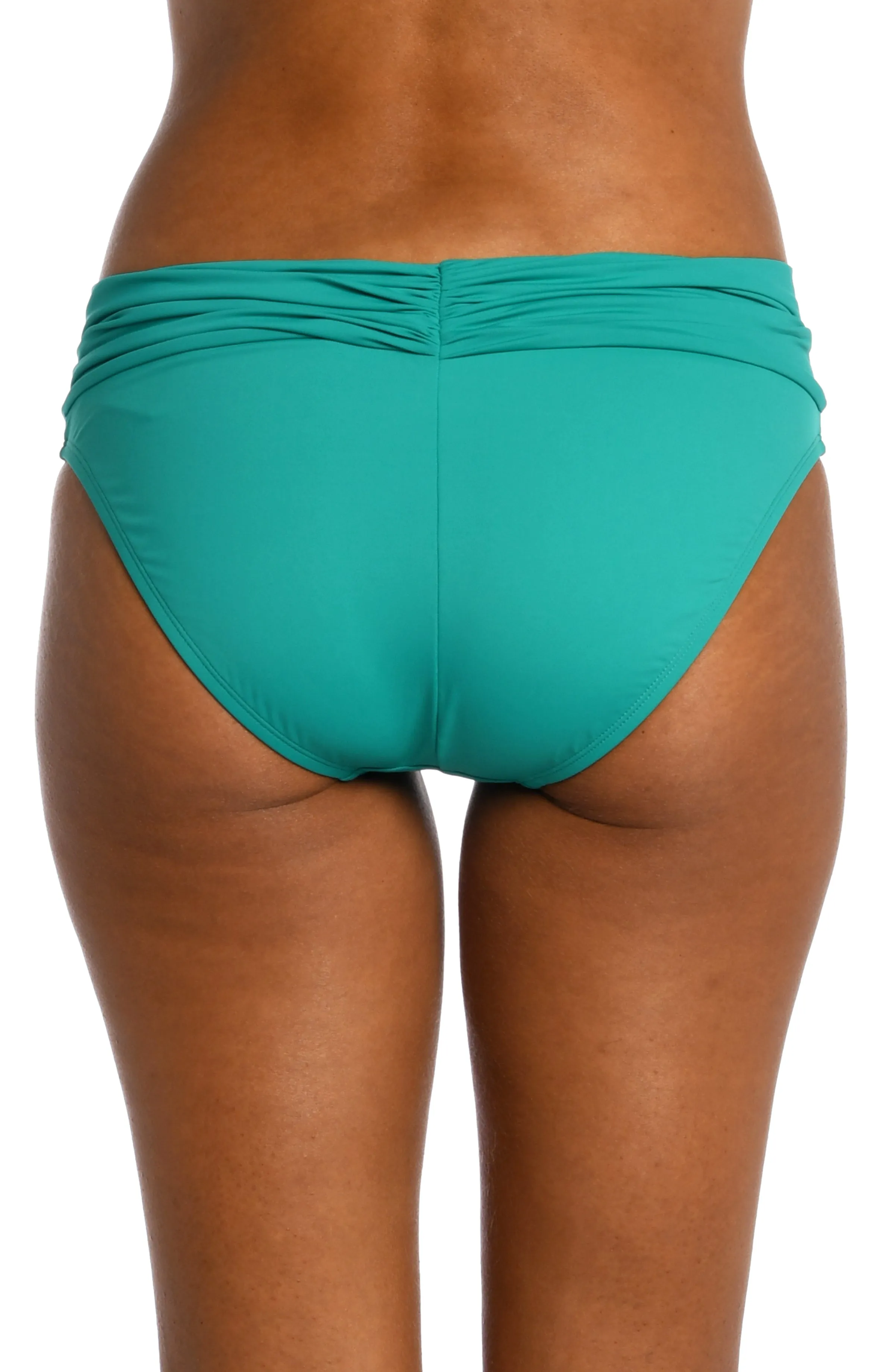 Island Goddess Shirred Band Hipster Bottom - Emerald - FINAL SALE