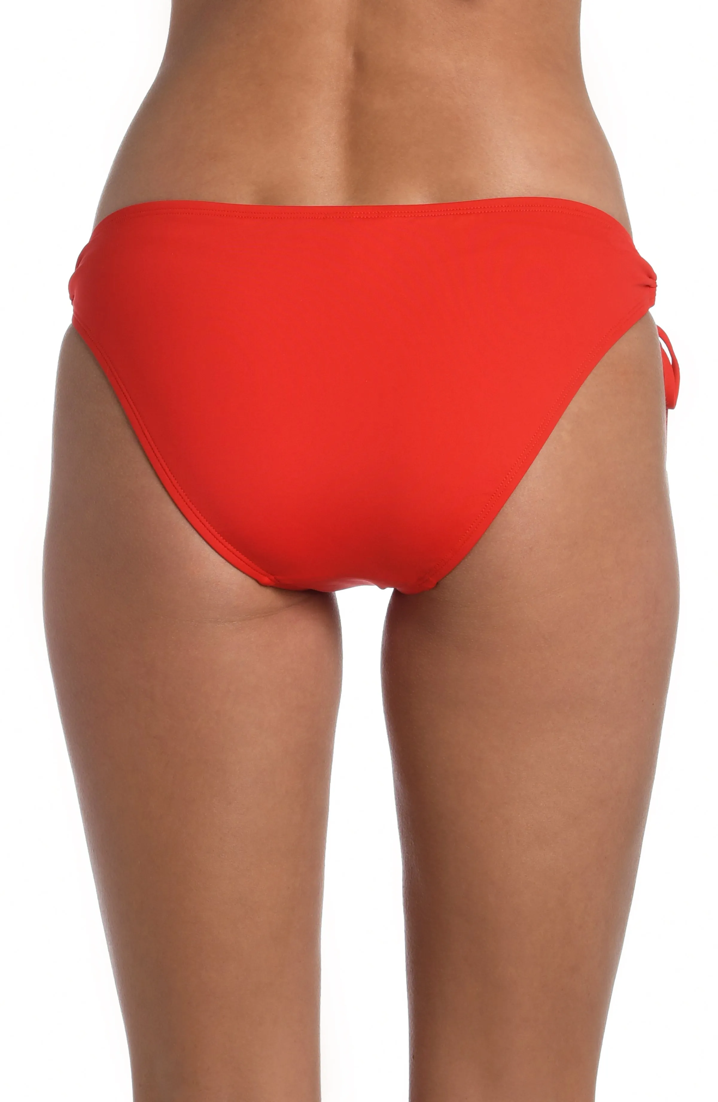 Island Goddess Side Tie Hipster Bottom - Cherry - FINAL SALE