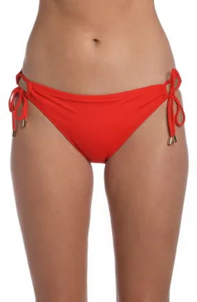 Island Goddess Side Tie Hipster Bottom - Cherry - FINAL SALE