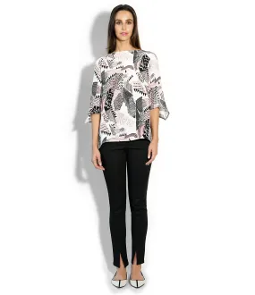 JANIS TOP SILK PRINT PINK