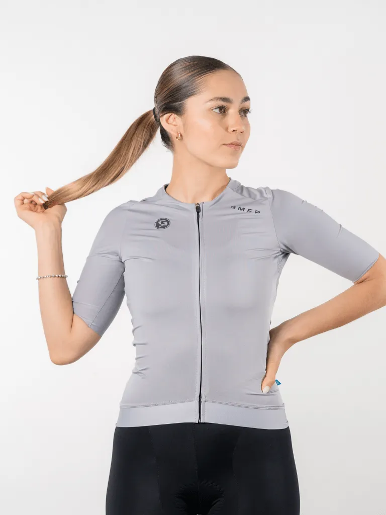 Jersey Velo core UNISEX GRIS CLARO