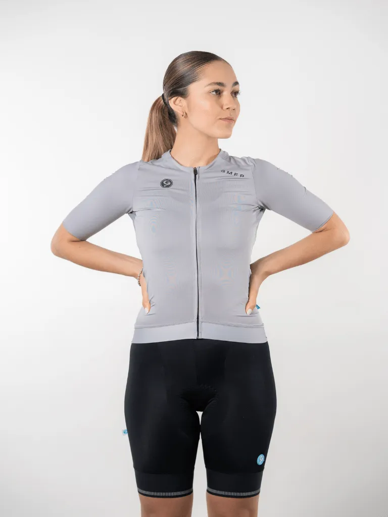 Jersey Velo core UNISEX GRIS CLARO