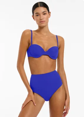 Jetset High Waisted Bikini Bottom - Sapphire