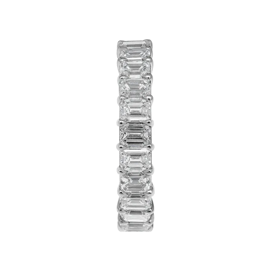 KELLY 3 Carat Emerald Diamond Eternity Band in Platinum 15 pointer GIA Certified By Mike Nekta SIZE 6.25