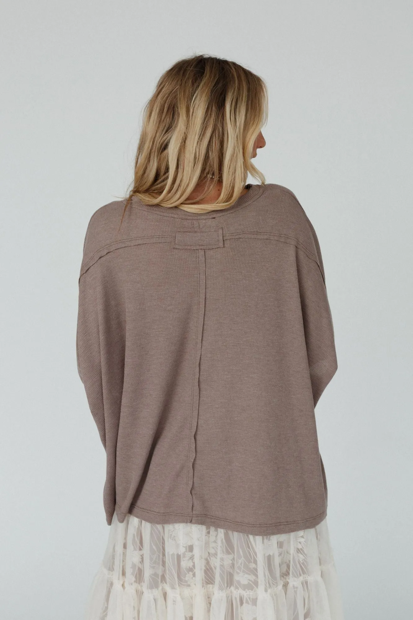 Kelsie Dolman Top - Dark Oatmeal