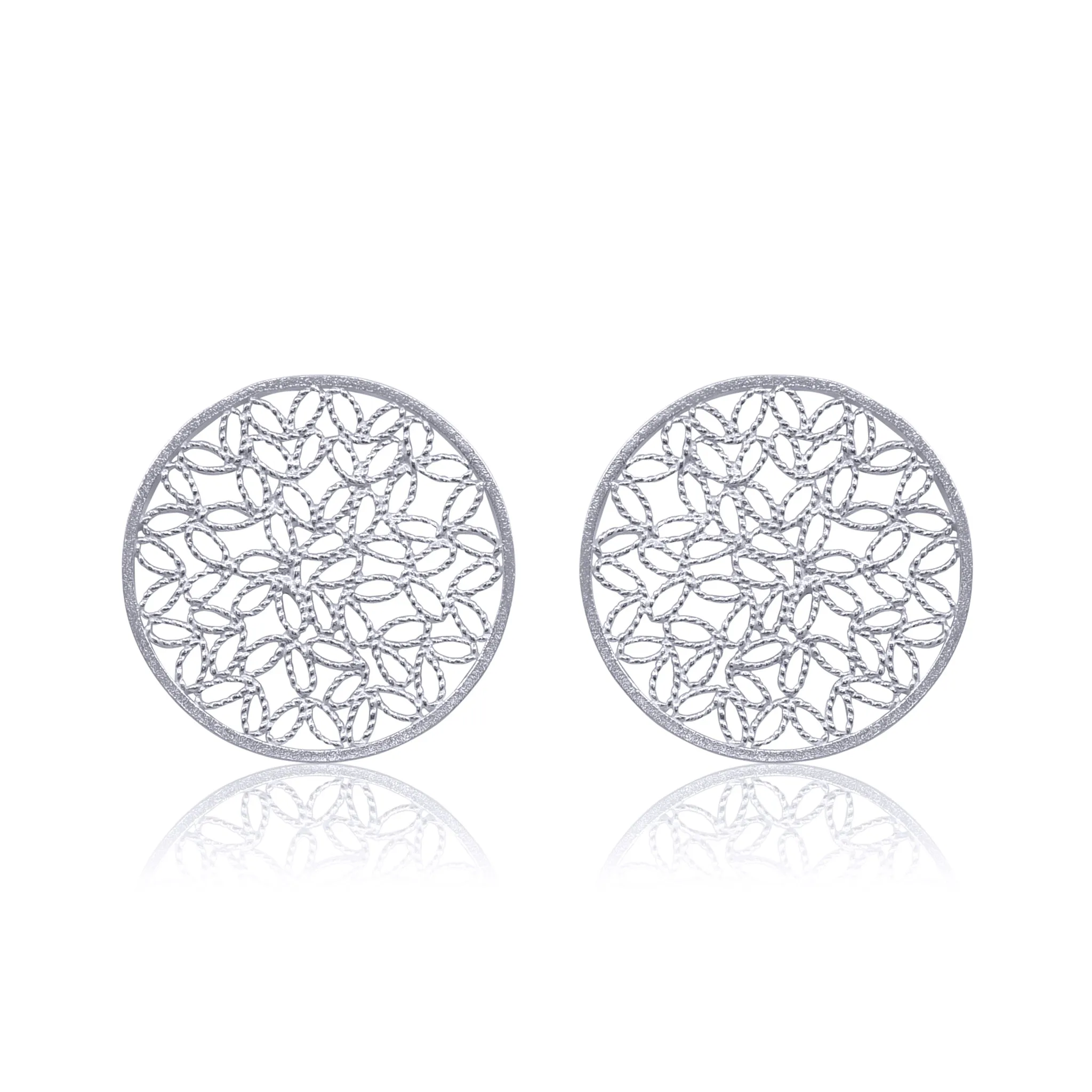 KRIN SILVER STUD EARRINGS FILIGREE