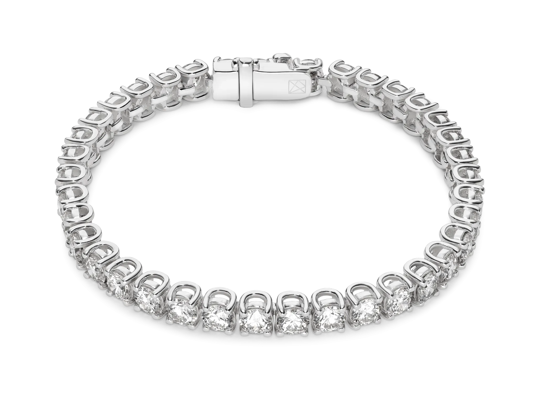 Lab-Grown Diamond Large Tennis Bracelet - E/F color, 7 length | White