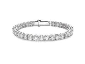 Lab-Grown Diamond Large Tennis Bracelet - E/F color, 7 length | White