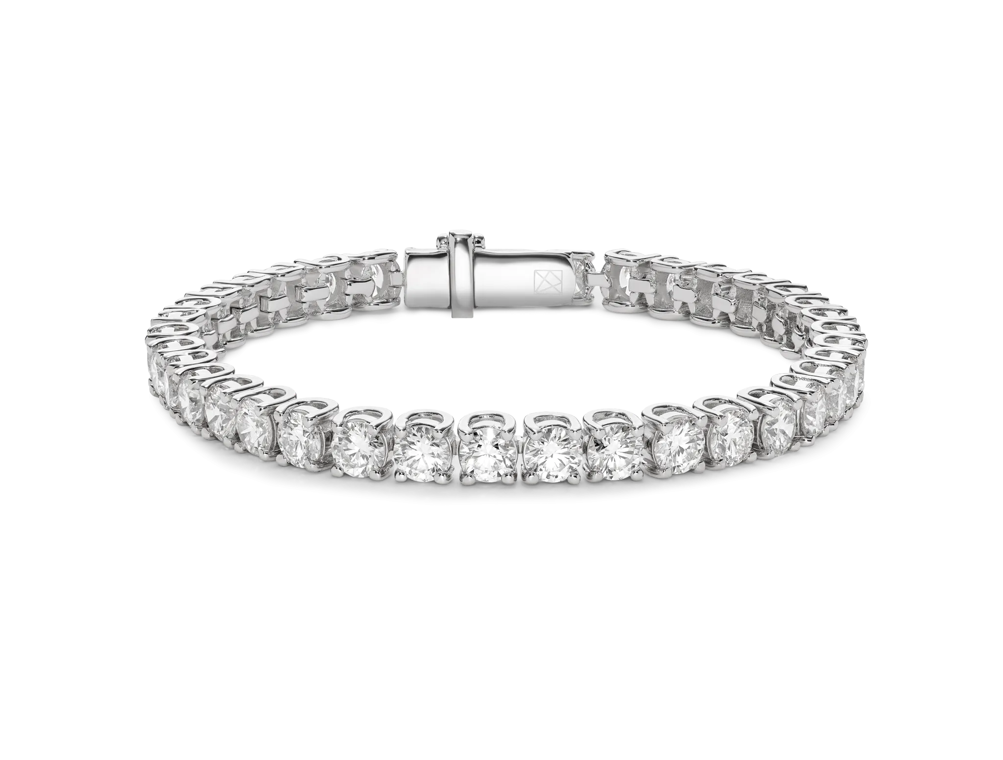 Lab-Grown Diamond Large Tennis Bracelet - E/F color, 7 length | White