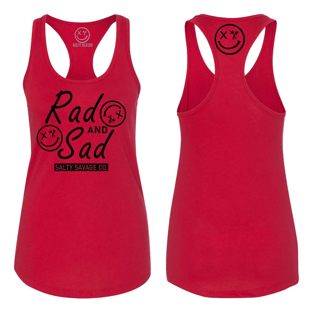 Ladies "Rad and Sad" Racerback Tank