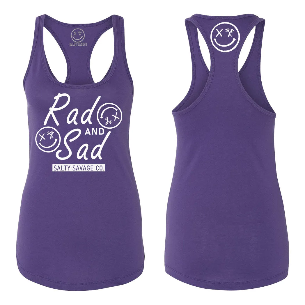 Ladies "Rad and Sad" Racerback Tank