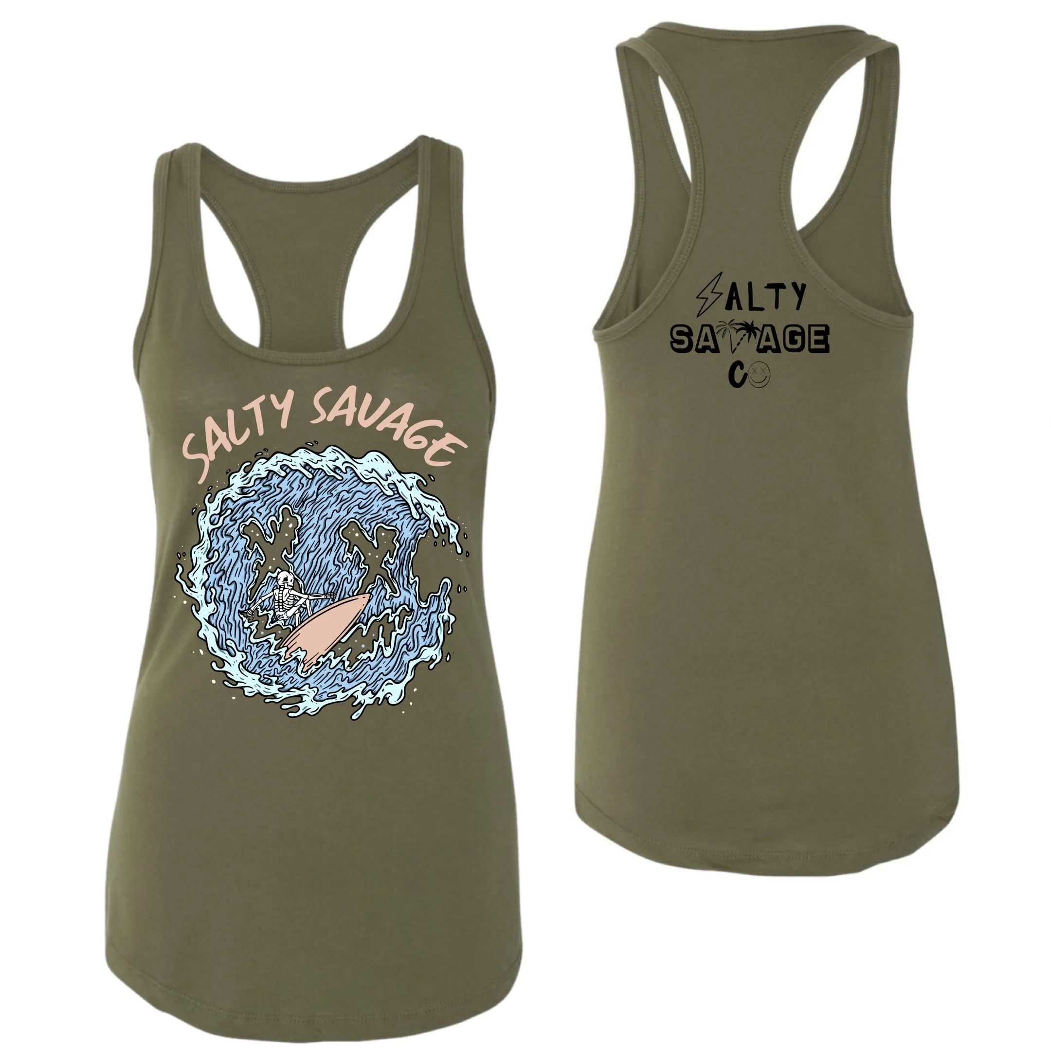 Ladies "Surfs Up" Racerback Tank