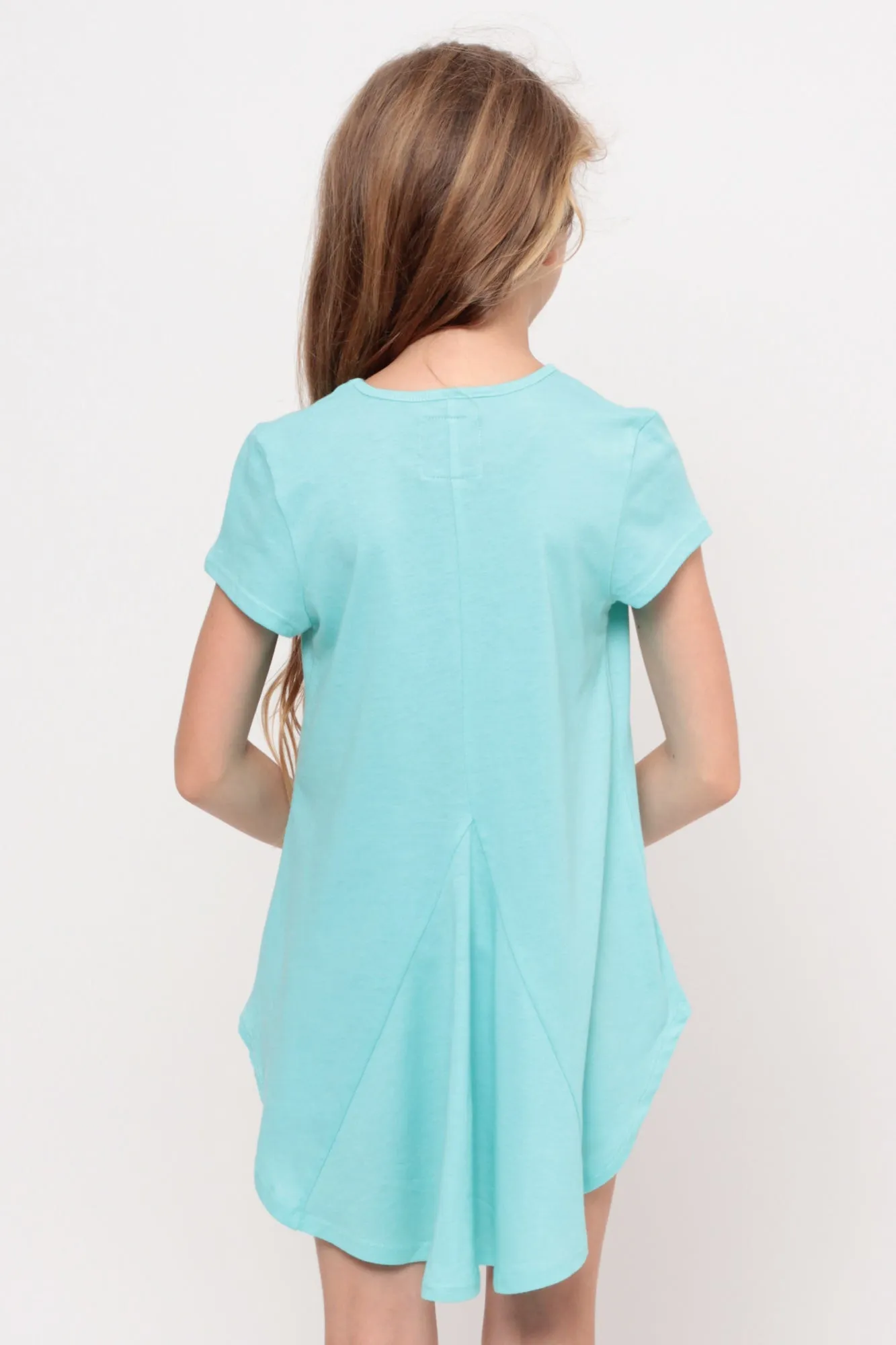 Love Is All You Need | Hi-Low Ruffle Back Top - Aqua