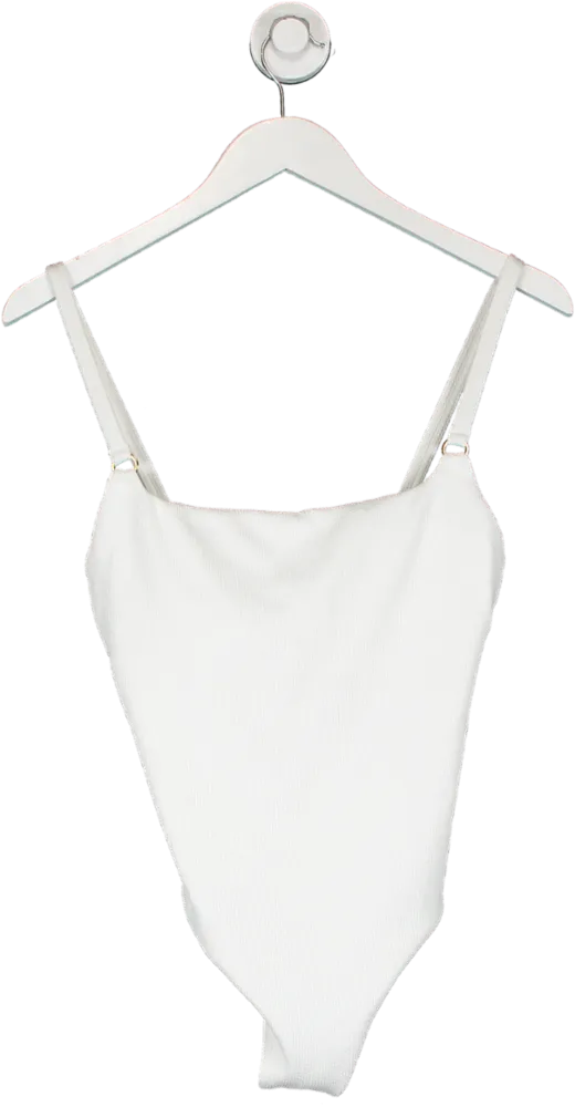 Melissa Odabash White Palma Ridges Swimsuit UK 12